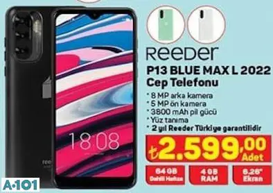 REEDER P13 BLUE MAX L 2022 CEP TELEFONU REEDER P13 BLUE MAX L 2022 CEP TELEFONU